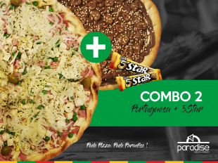 Promoo de Pizza - Combo 2 - Pizza de Portuguesa Grande + Pizza Broto de Chocolate 5Star