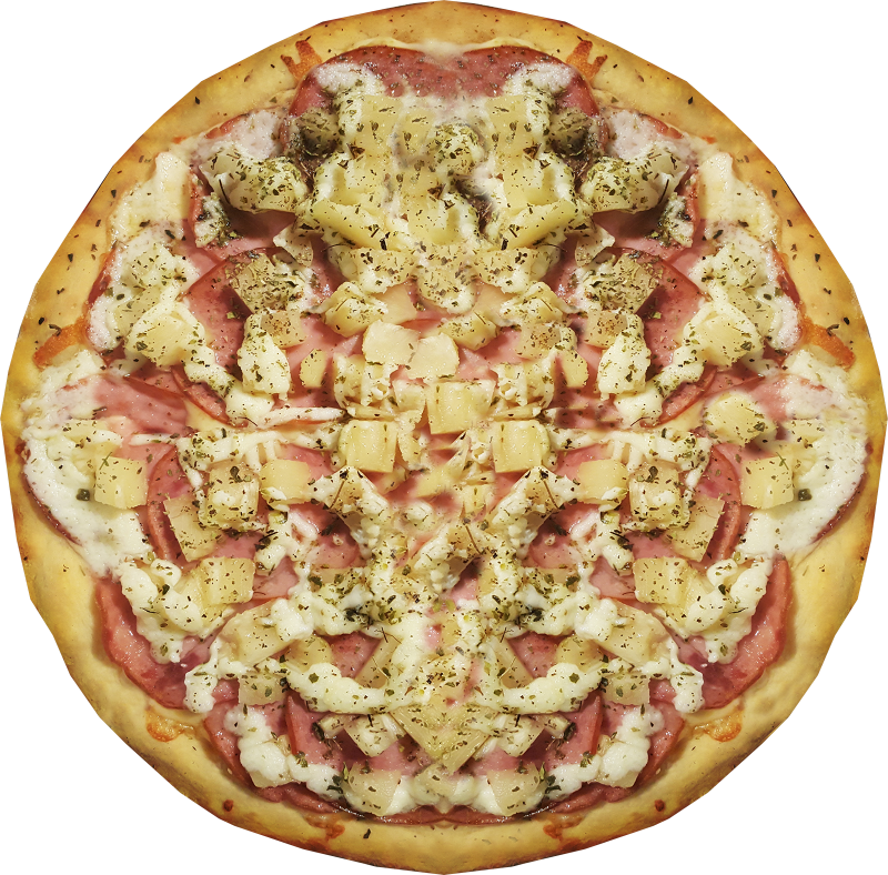 Pizza de Lombo Canadense com Abacaxi